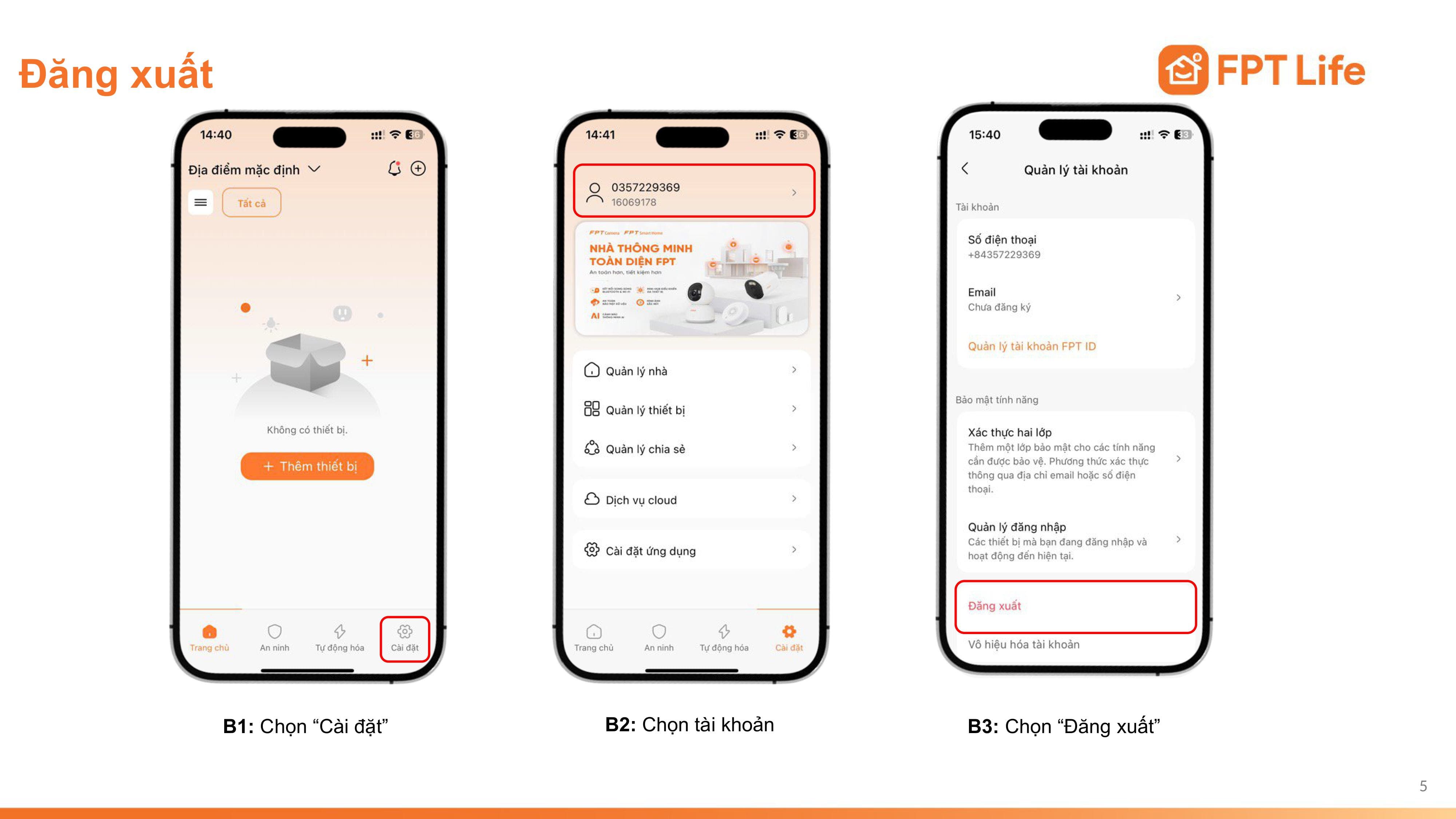 đăng xuất fpt life