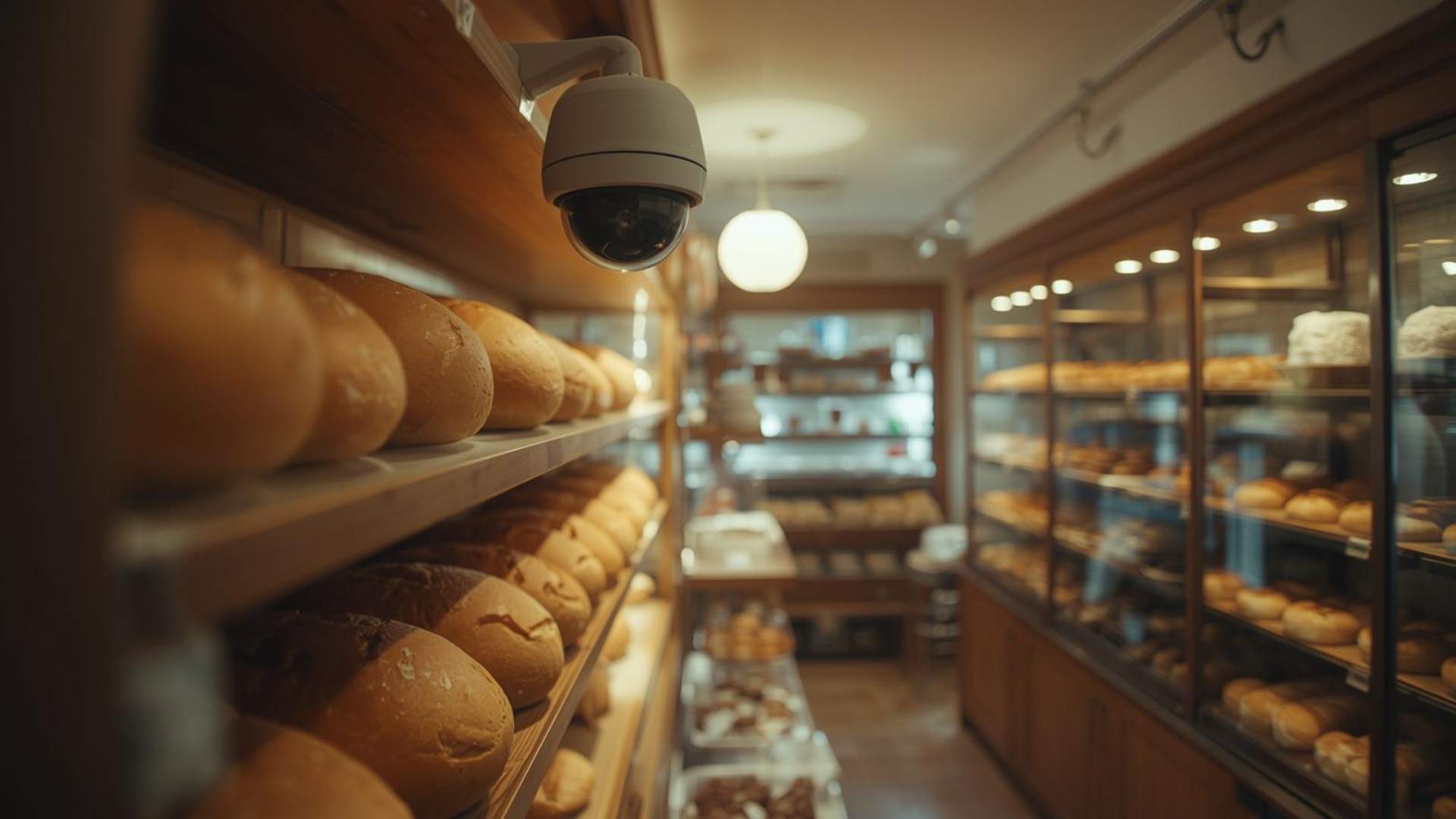 Loại camera an ninh gi&aacute;m s&aacute;t ph&ugrave; hợp lắp b&ecirc;n trong tiệm b&aacute;nh