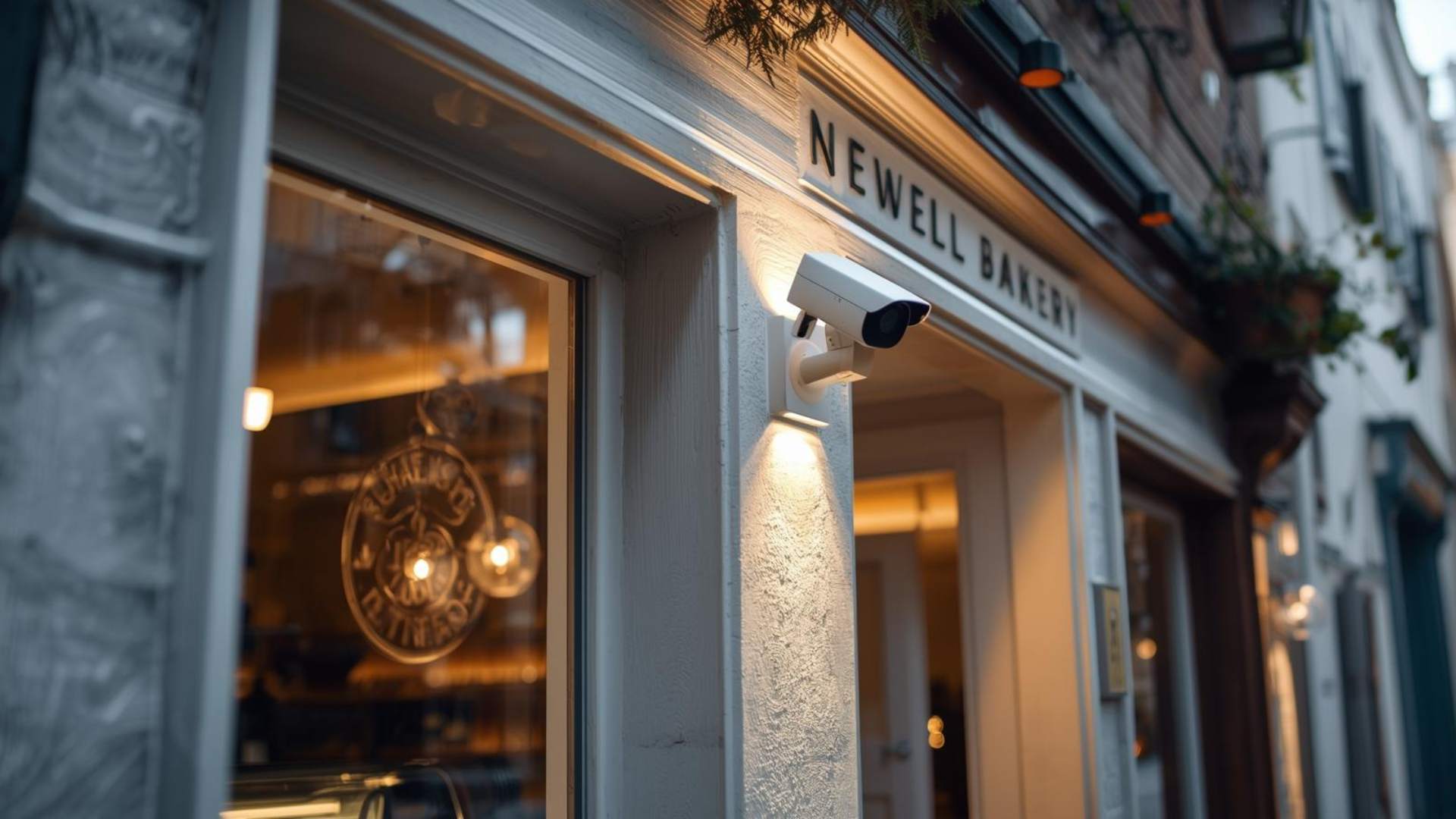 Vị tr&iacute; lắp camera ngo&agrave;i tiệm b&aacute;nh